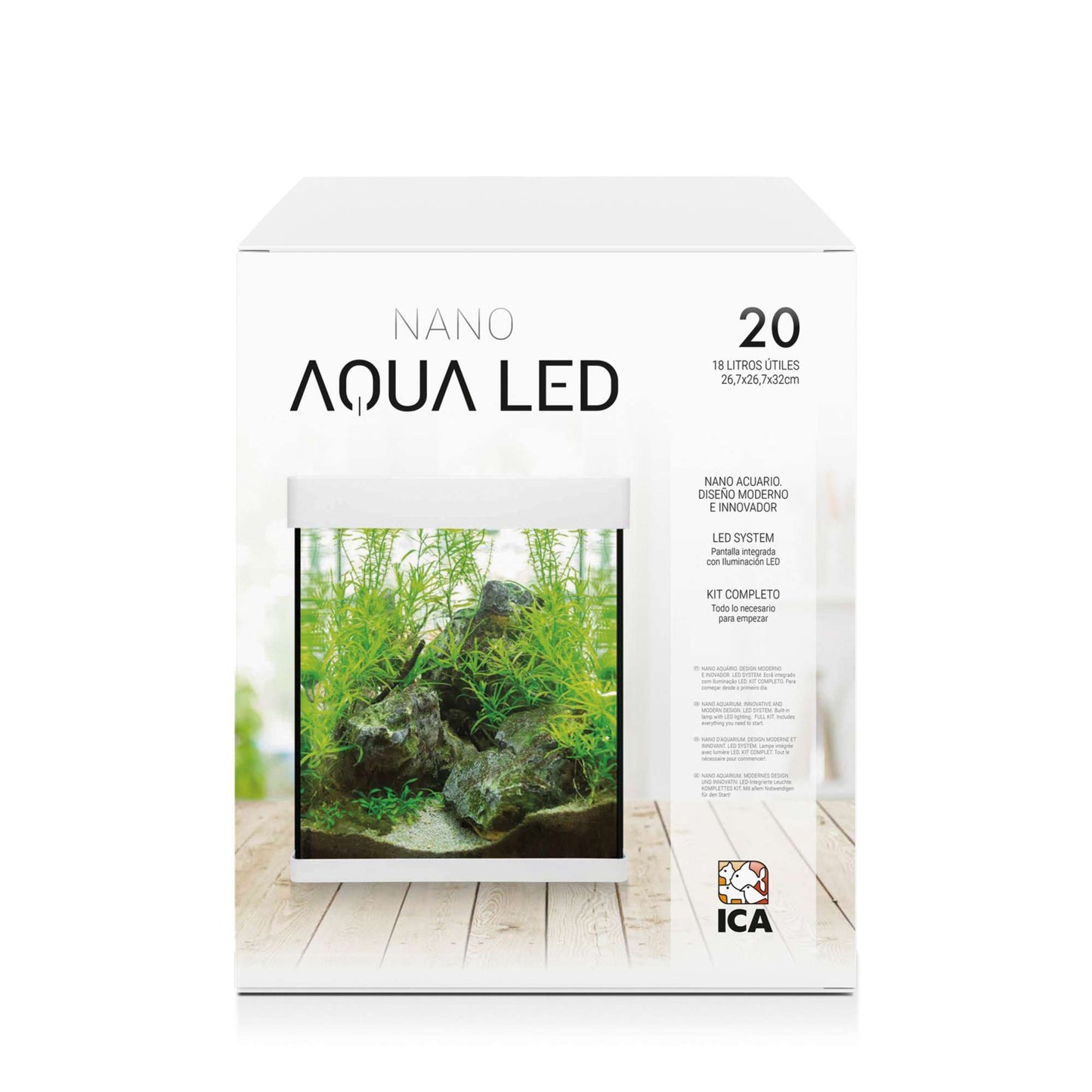 Kit de acuario NANO AQUA LED Crystal
