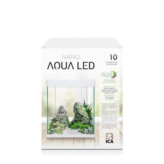 caja del Kit de acuario nano aqua led rgb 10 litros