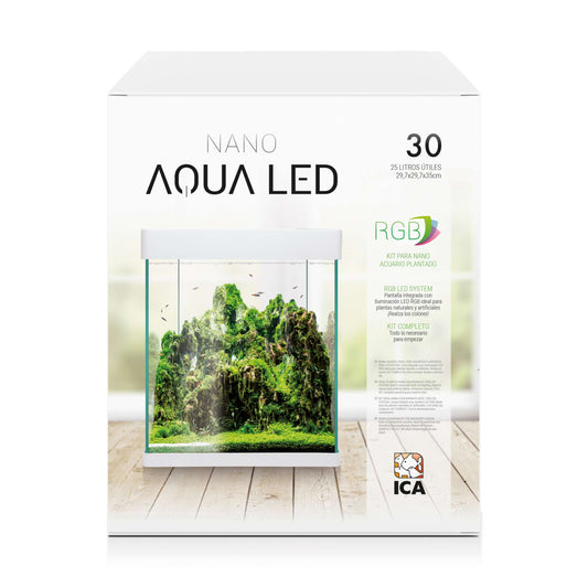 caja del Kit de acuario nano aqua led rgb 30 litros