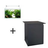 kit de acuario aqua light glass 40 litros y mueble negro