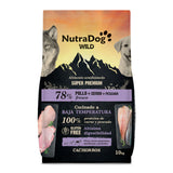 Alimento semihúmedo para cachorros pollo, cerdo y pescado 78% NutraDog WILD - NDW1001