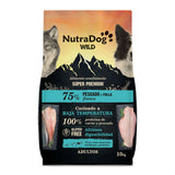 Alimento semihúmedo para perros adultos pescado y pollo 75% NutraDog WILD - NDW1003