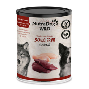 Lata de 400g de ciervo y pollo para perros NutraDog WILD Gourmet