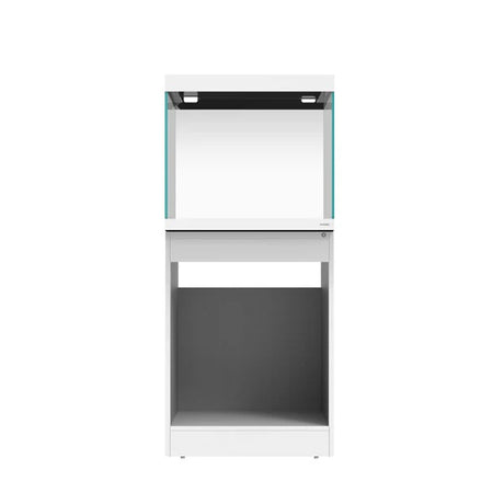Vista con el mueble abierto del Acuario con mesa Waterbox Eden 30