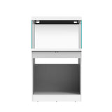 Vista con el mueble abierto del Acuario con mesa Waterbox Eden 40