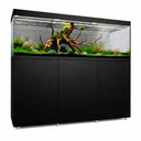 Vista frontal y lateral con mesa Waterbox Eden X 175.6 en color negro