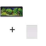 acuario de color negro kit aqua led de 100 litrosy mueble blanco