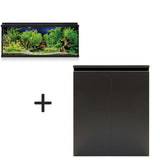 acuario de color negro kit aqua led de 100 litros y mueble negro