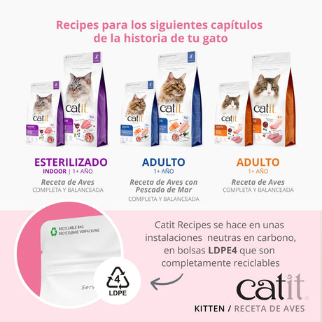 Pienso para gatito junior Catit Recipes - Receta de Aves para KITTEN