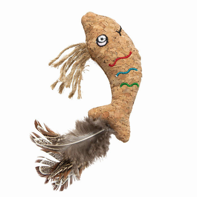 Juguete pez de corcho para gatos (12 cm) - CPW1080