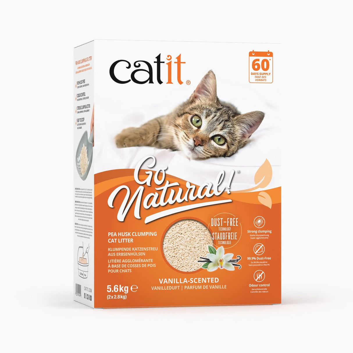 Arena para Gatos Aglomerante de Cáscara de Guisante Catit Go Natural