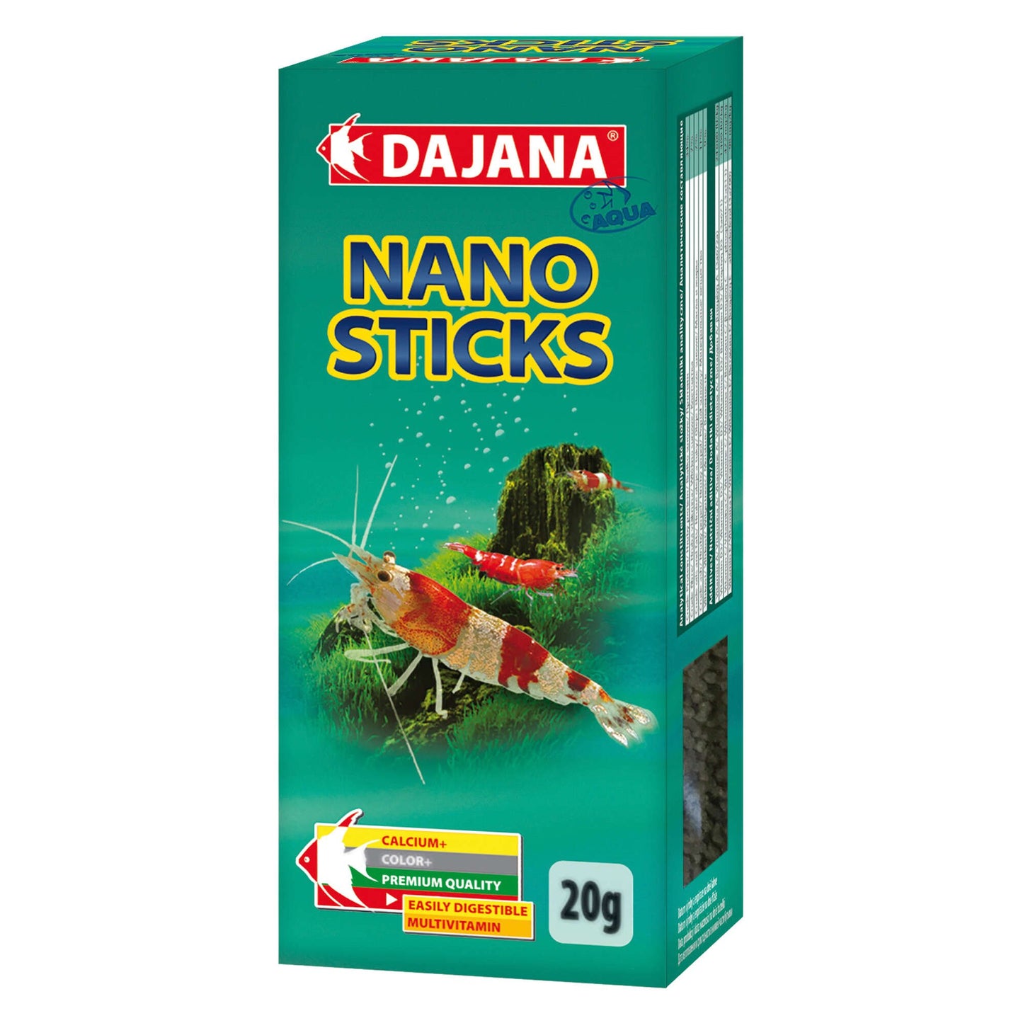 Alimento NANO STICKS de DAJANA empaquetado