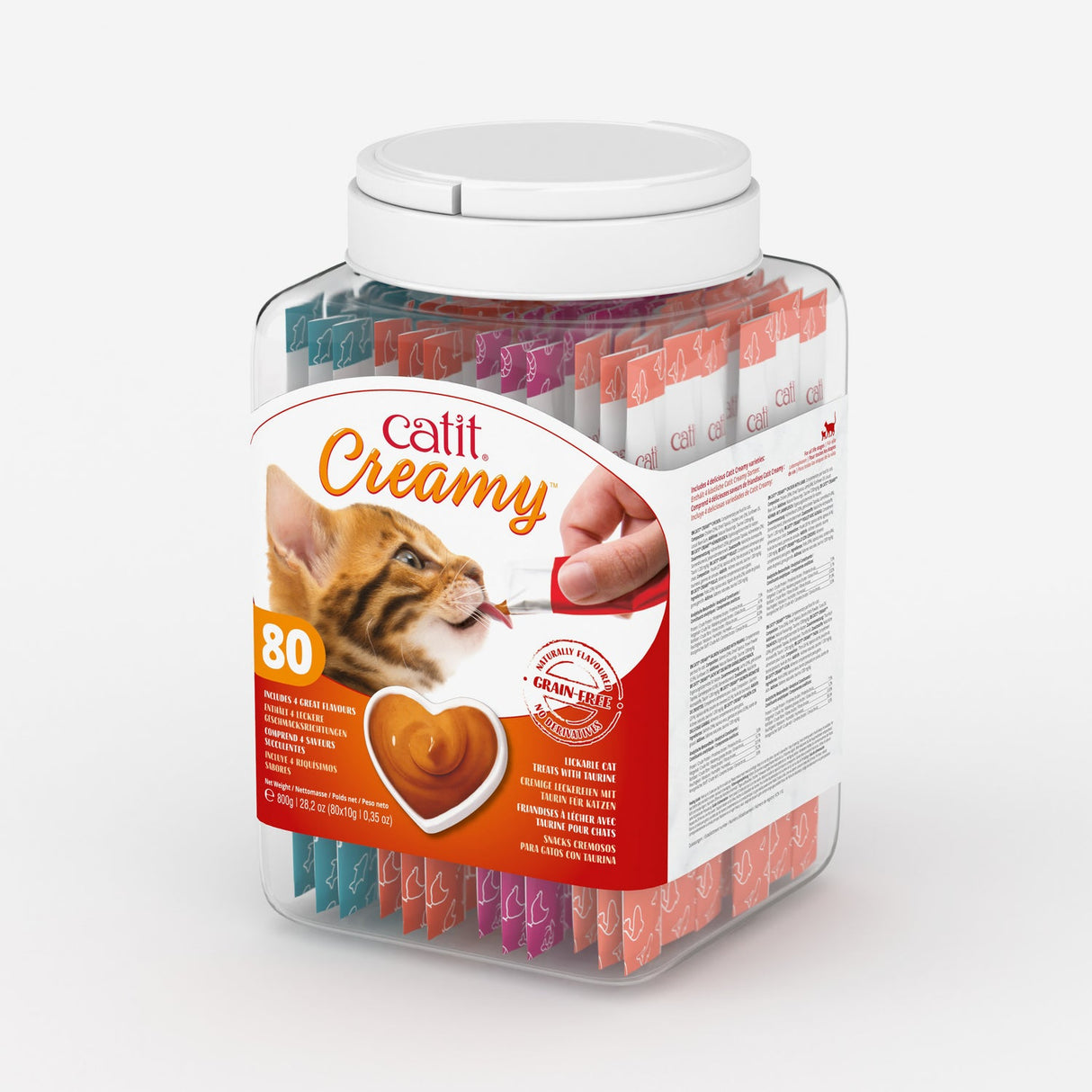 Snacks cremosos para gatos Catit Creamy – 80 Tubos