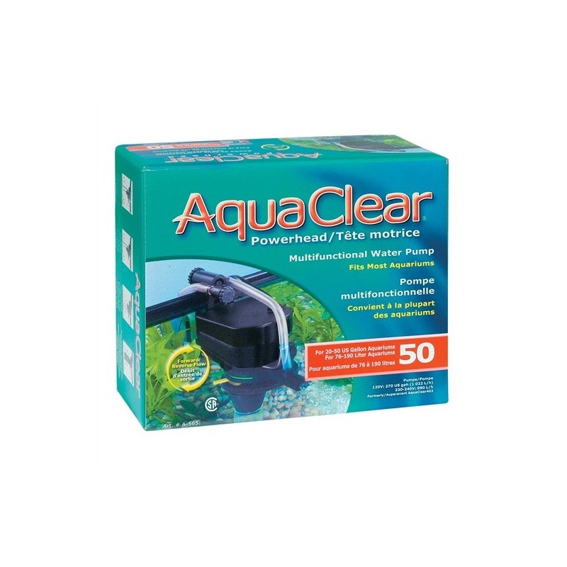 Bomba sumergible Aquaclear 50 para acuarios de 76 a 190 litros