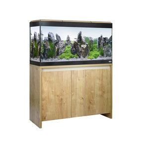 Acuario roma de 200 litros con mueble roble