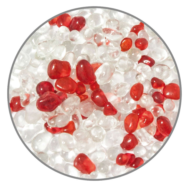 Grava de cristal mix roja (6 mm) - GR23