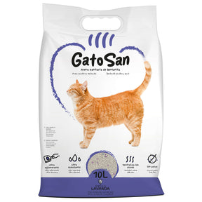 Arena sanitaria de bentonita GatoSan (lavanda) (10 l) - GTS4