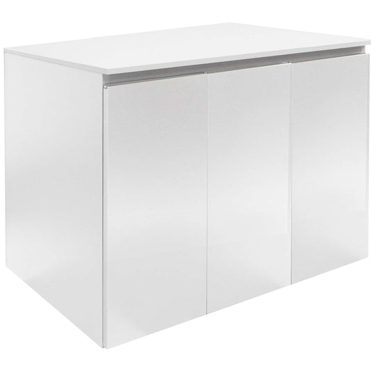 Mesa de color blanco para acuario de 120 cm