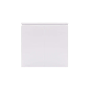 Mesa de color blanco para acuario de 120 litros frontal