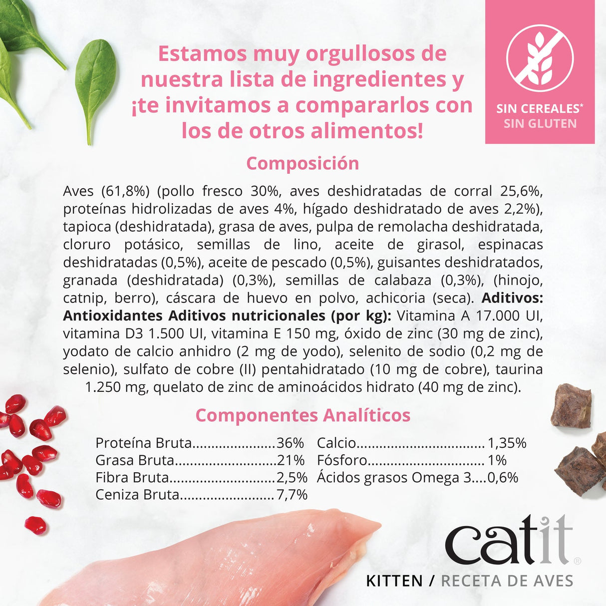 Pienso para gatito junior Catit Recipes - Receta de Aves para KITTEN