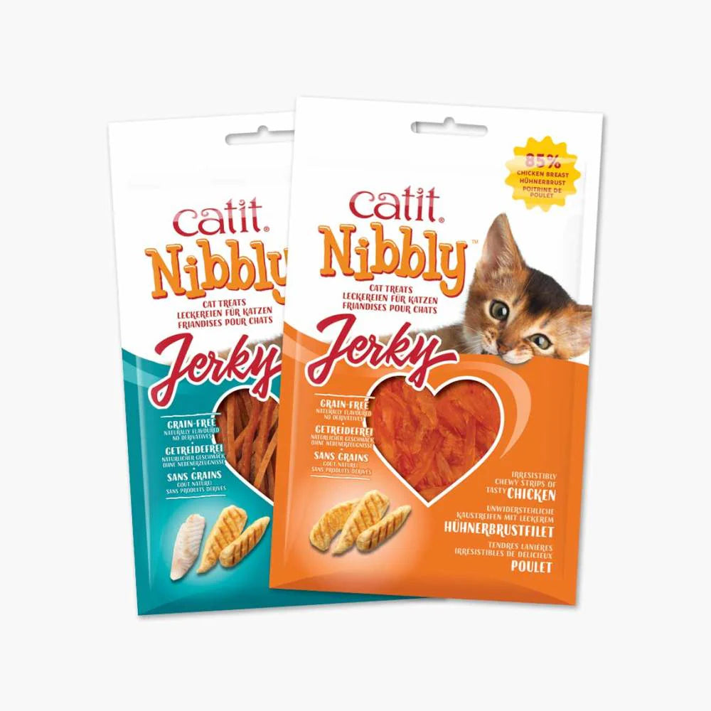 Snacks masticables para gatos Catit Nibbly Jerky