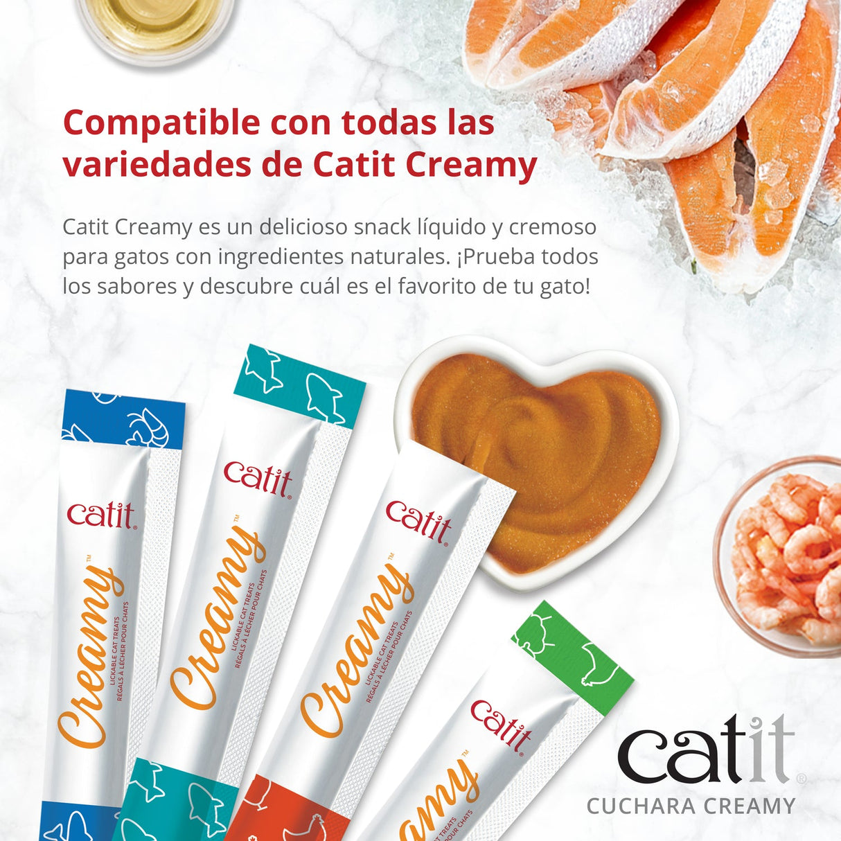 Cuchara para snacks para gatos Catit Creamy