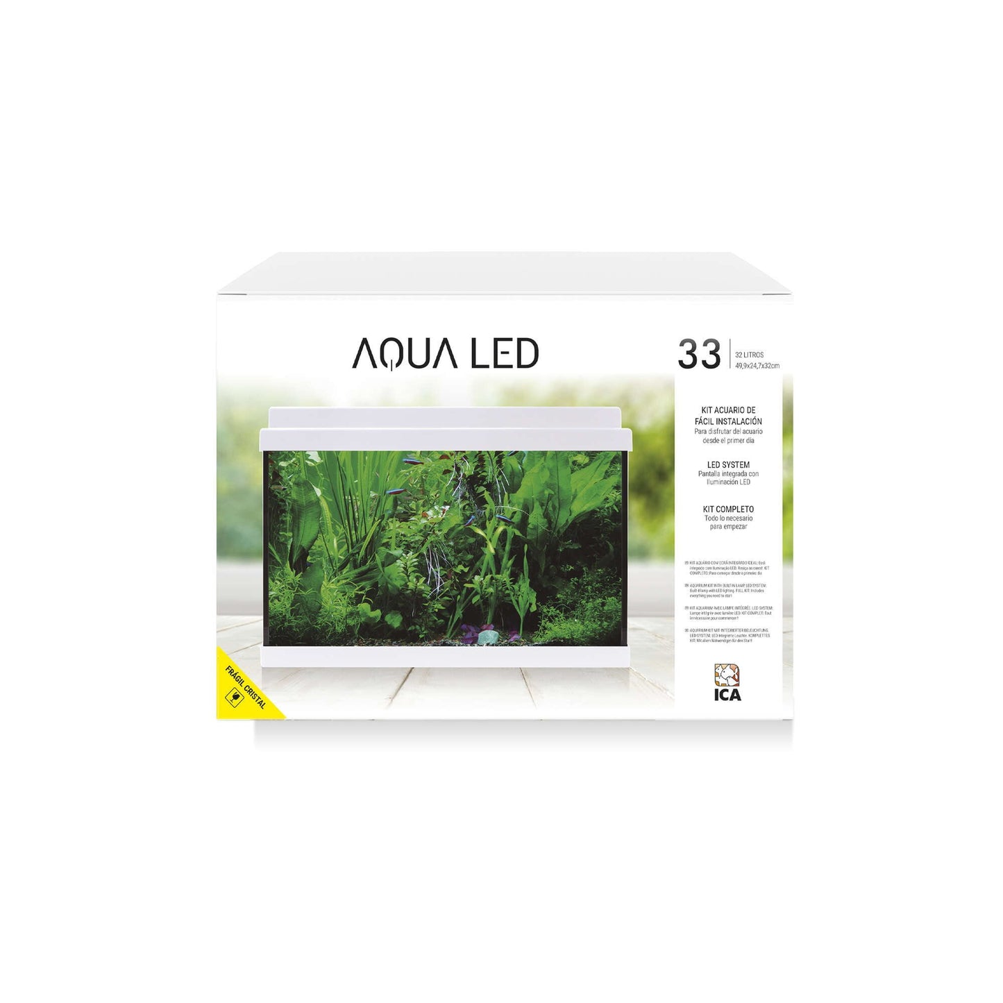 caja acuario aqua led 33 llitros de color blanco