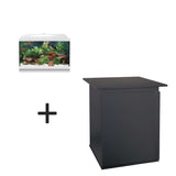 acuario aqua led 45 pro blanco y mueble negro