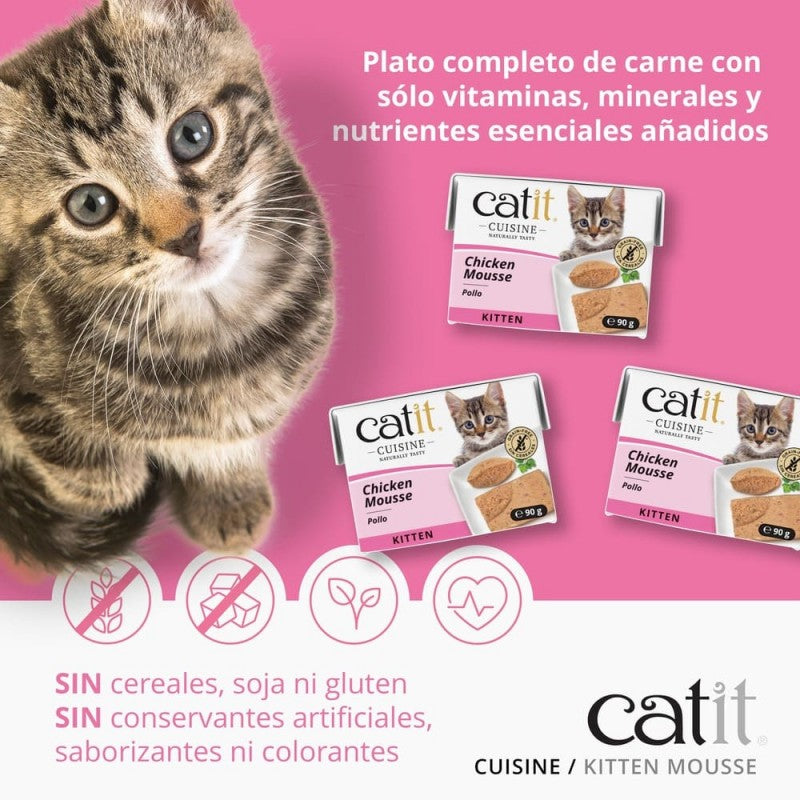 Mousse de Pollo para Gatito Junior Catit Cuisine Kitten