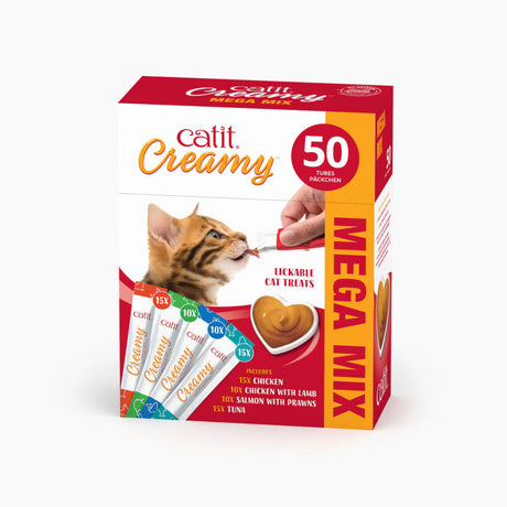 Snacks cremosos para gatos Catit Creamy – 50 Tubos