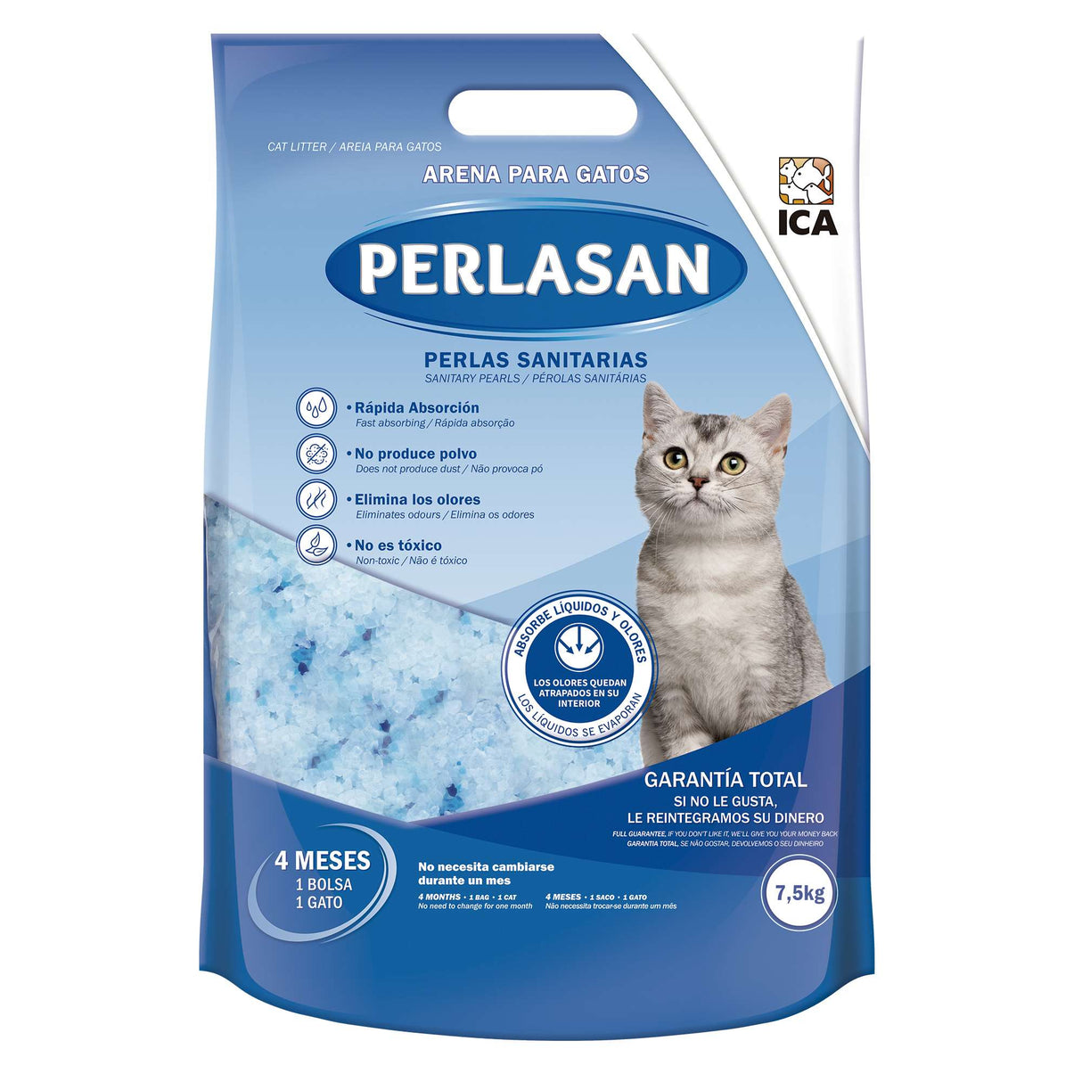 Lecho sanitario PERLASAN para gatos (7.5 kg) - PERLA2