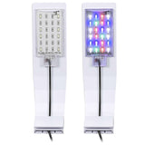 Vista de los leds de la lámpara Aqualed Génesis Curva de luz RGB y blanca en color blanco.