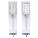 Vista de los leds de la lámpara Aqualed Génesis Curva de luz blanca y en color blanco.