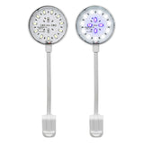 Vista de los leds de la Lámpara Aqualed Génesis Round de luz azul+blanca en color blanco.