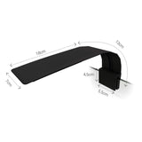 Detalle de las medidas de la lámpara Aqualed Génesis Curva en color negro