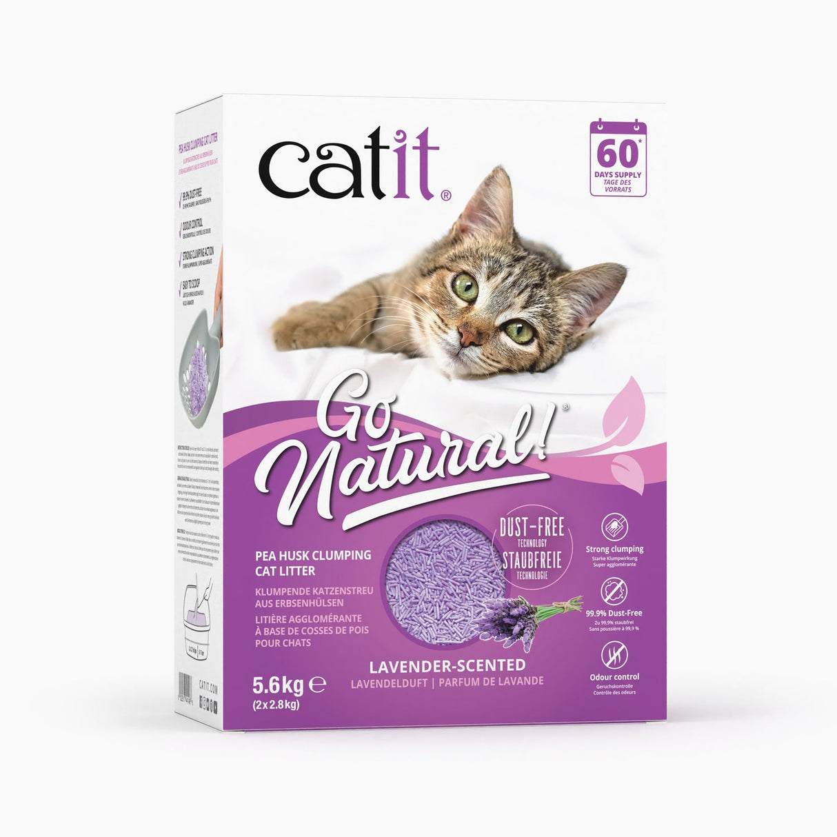 Arena para Gatos Aglomerante de Cáscara de Guisante Catit Go Natural