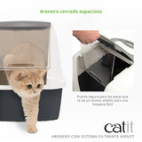 Arenero cerrado para gatos con control de olores Catit Airsift