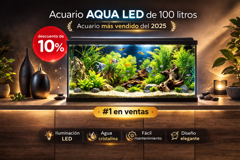 Acuario AQUA LED de 100 litros