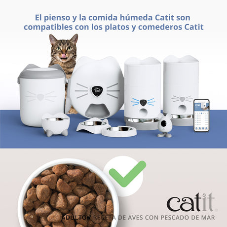 Pienso para gatos con estómago sensible Catit Recipes - Receta de Aves con Pescado de Mar para ADULTO