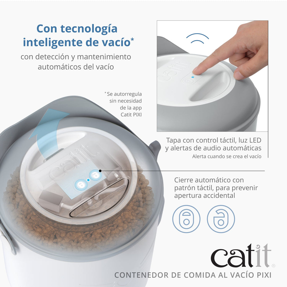 Contenedor de Comida de gatos al Vacío Catit PIXI