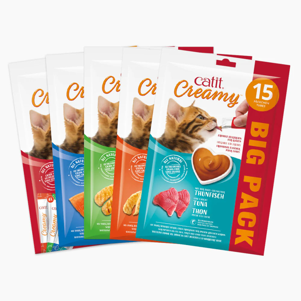 Snacks cremosos para gatos Catit Creamy – 15 Tubos