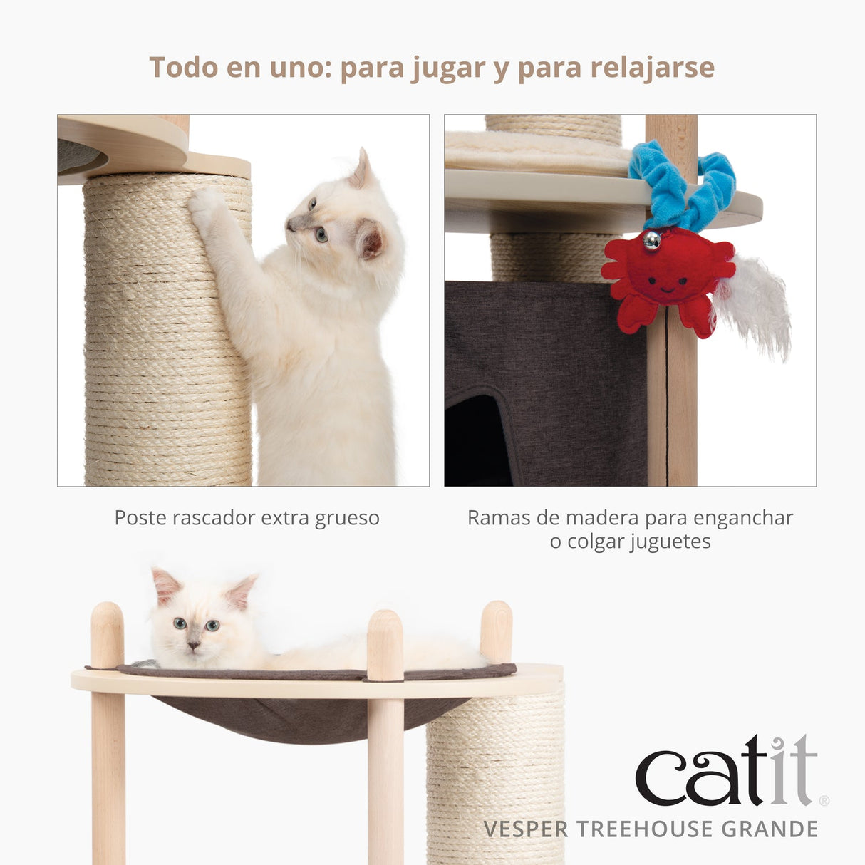 Árbol rascador para gatos Catit Vesper Treehouse